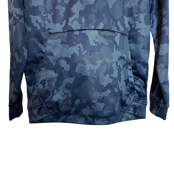 Under Armour Unisex Multi Blue Toned Camo Hoodie with Kangaroo Pocket - Picture 2 of 14